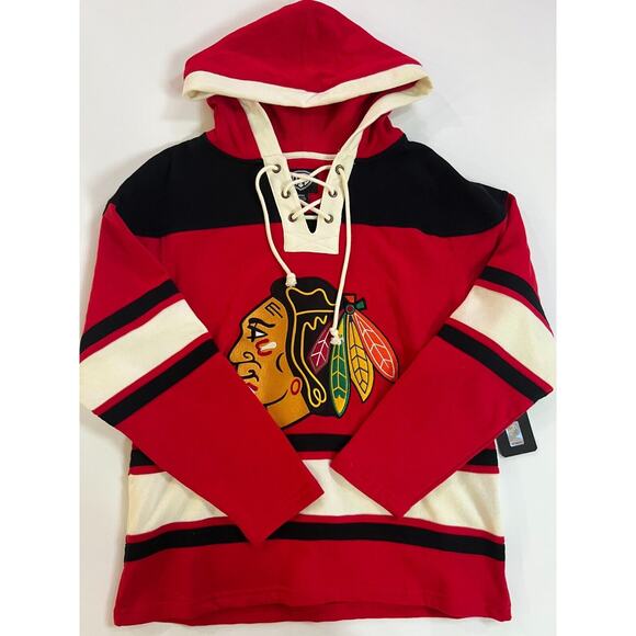 Chicago Blackhawks Superior Lace Hoodie. By OTS Size S NWT - Picture 11 of 12